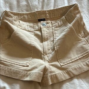 American Eagle Outfitters Corduroy Shorts in Cream